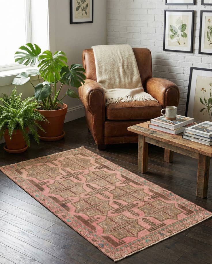 Detail image of 3' 5 x 6' 2 Hand Knotted Ultra Vintage Persian Wool Rug