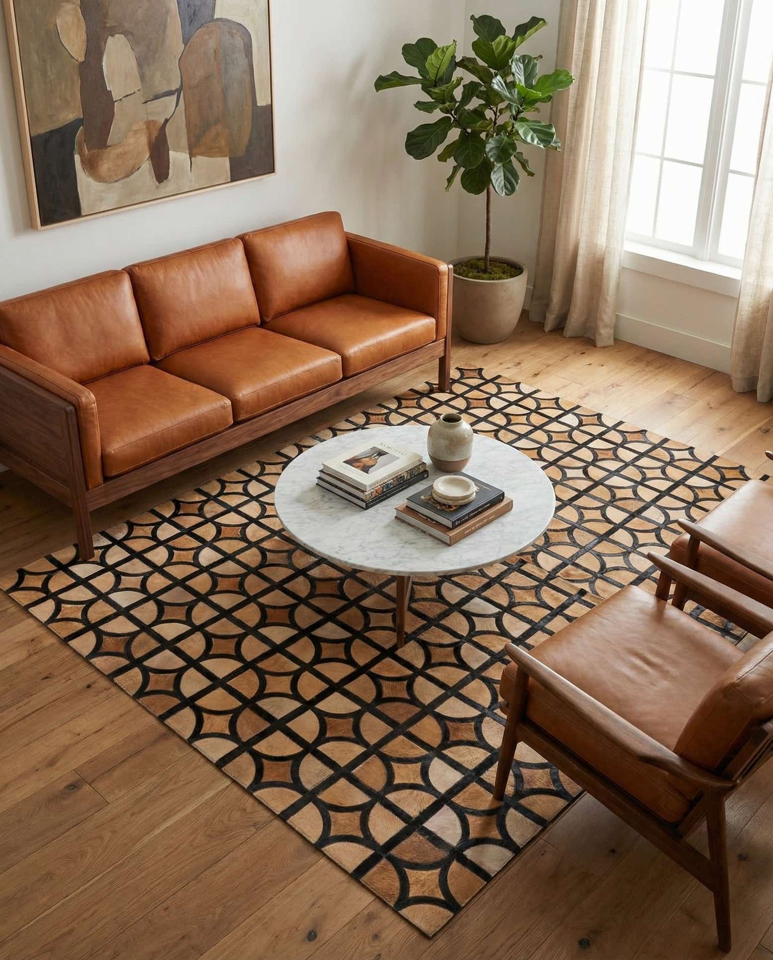 5' x 7' 9 Cowhide Rug