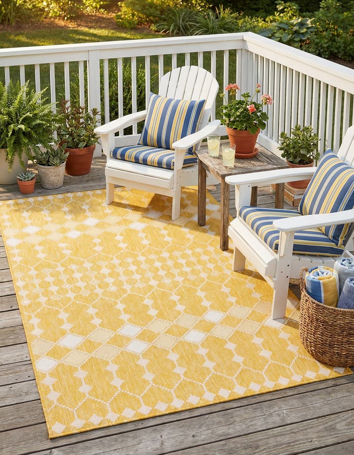 5' 3 x 8' Easy-Clean Lattice Indoor / Outdoo...