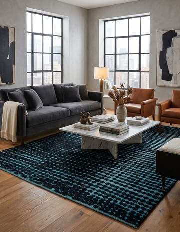 8' x 10' 5 Hand Knotted Darya Wool Rug