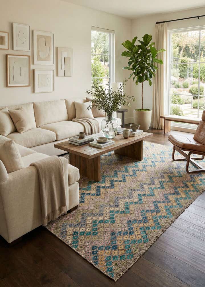 8' 7 x 11' 3 Hand Woven Kilim Modern Wool Rug