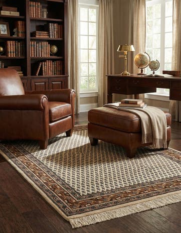 4' 1 x 5' 10 Hand Knotted Mir Wool Rug