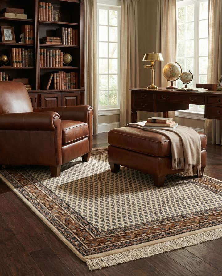 4' 1 x 5' 10 Hand Knotted Mir Wool Rug