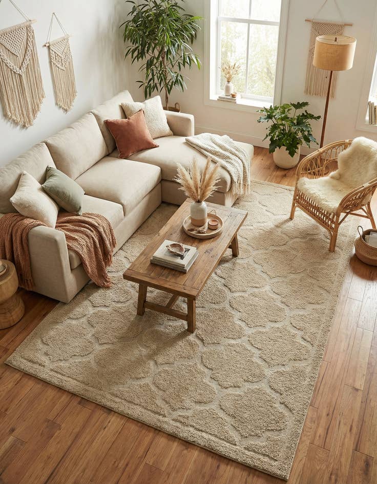 Detail image of 9' x 12' Trellis Shag Rug