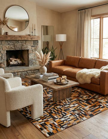 5' x 7' 11 Cowhide - Patchwork Rug