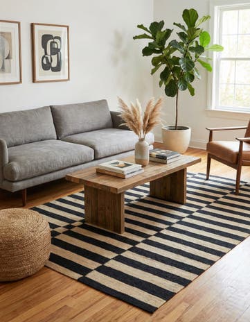4' 3 x 5' 10 Hand Woven Kilim Modern Wool Rug