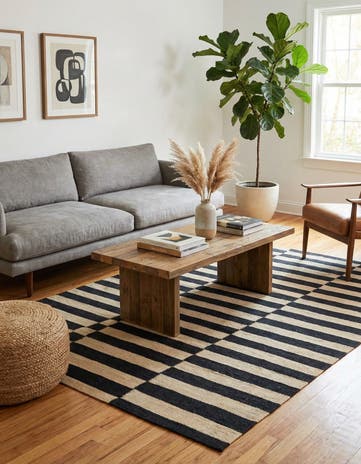 4' 3 x 5' 10 Hand Woven Kilim Modern Wool Rug