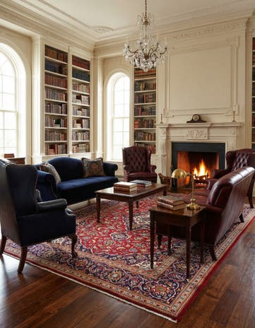 8' x 11' 9 Kashan Wool Rug