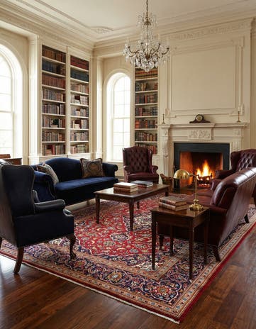 8' x 11' 9 Kashan Wool Rug