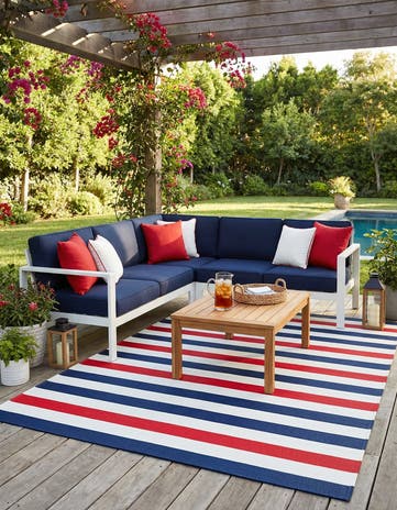 7' 10 x 10' Easy-Clean Vista Breeze Indoor / Outdoor Rug