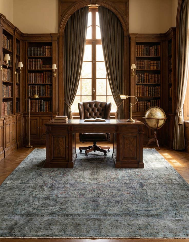 Detail image of 9' 8 x 12' 10 Vintage Royal Wool Rug