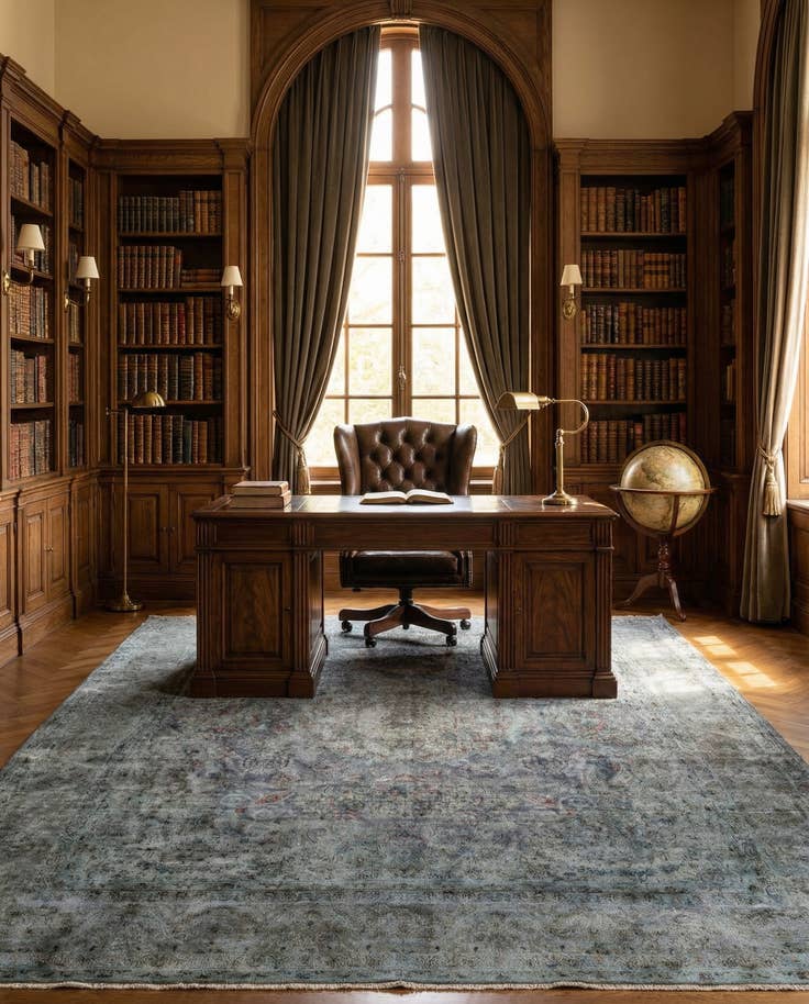 Detail image of 9' 8 x 12' 10 Vintage Royal Wool Rug