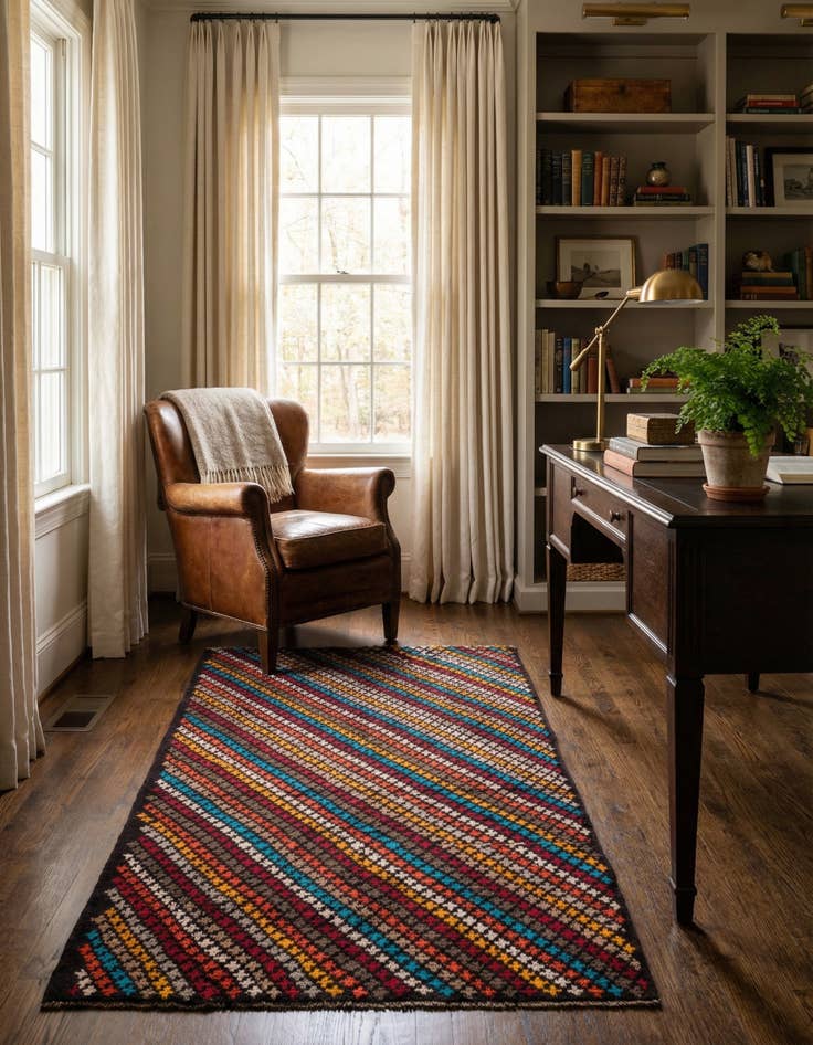 Detail image of 3' x 6'  Hand Knotted Balouch Wool Rug