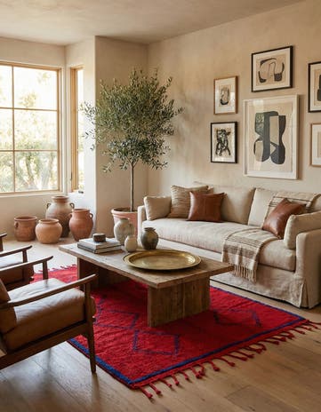 5' 10 x 7' 6 Hand Knotted Moroccan Wool Rug