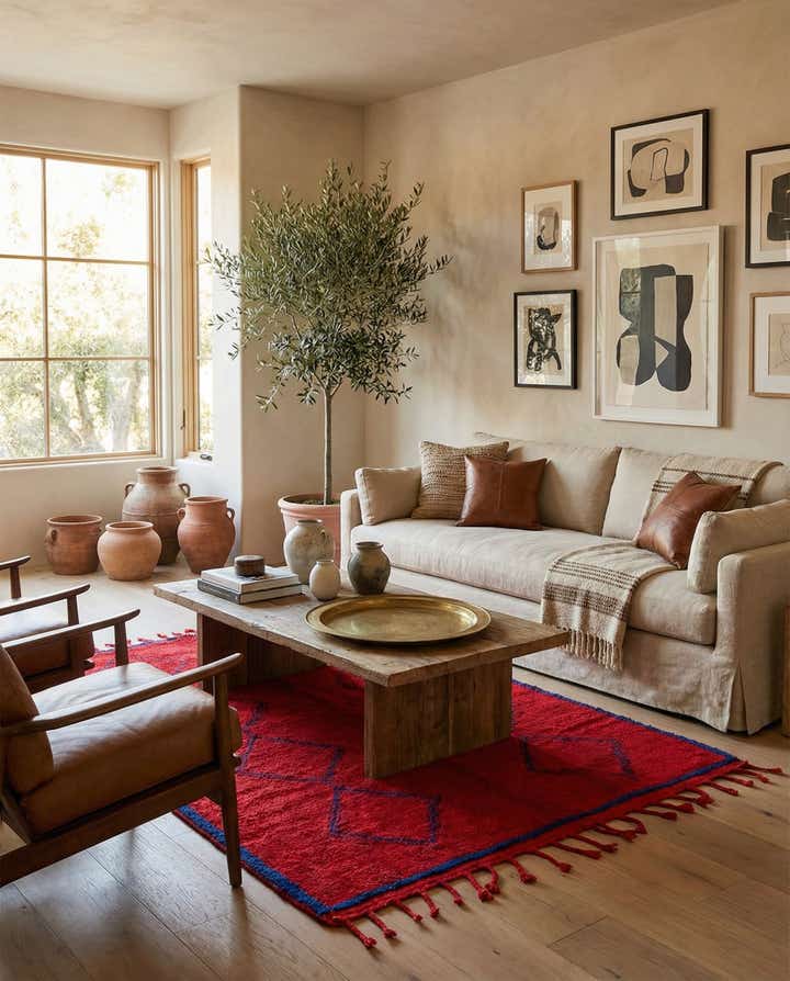 5' 10 x 7' 6 Hand Knotted Moroccan Wool Rug