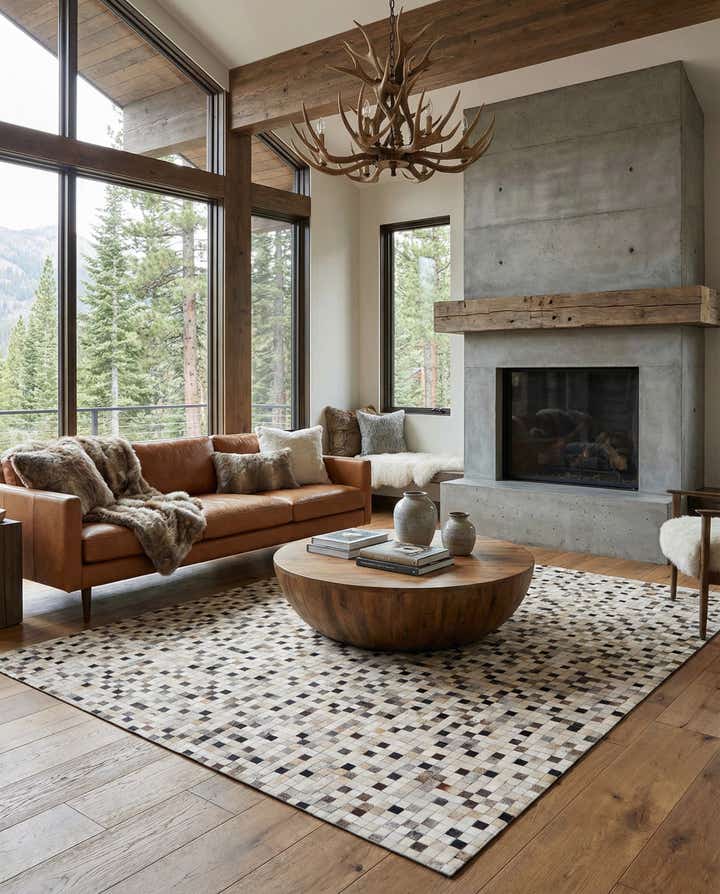 8' x 10' Cowhide Stocks Rug