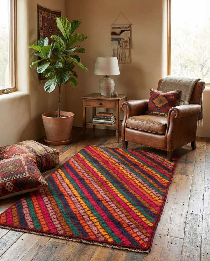 3' x 4' 6 Hand Knotted Balouch Wool Rug