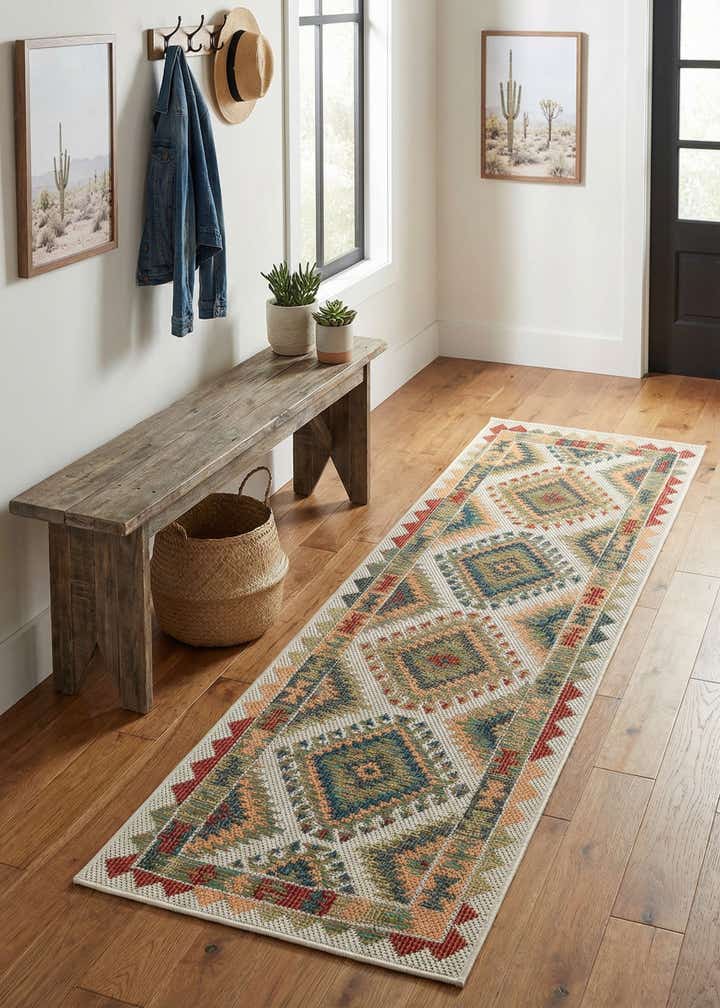 2' x 6' Easy-Clean Baja Indoor / Outdoor Runner Rug