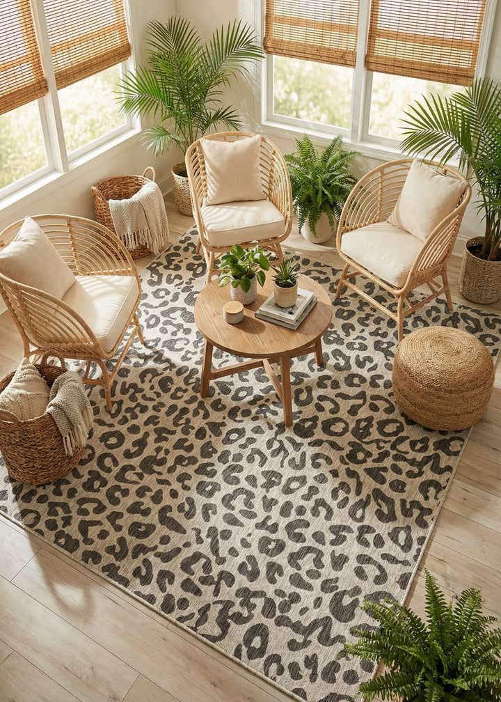 10' 8 x 10' 8 Easy-Clean Safari Indoor / Outdoor Square Rug