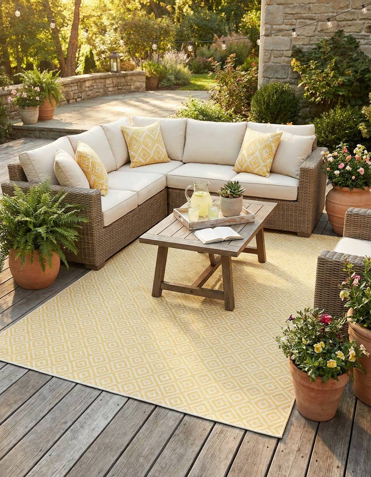 Detail image of 7' x 10' Easy-Clean Jill Zarin Costa Rica Indoor / Outdoor Rug