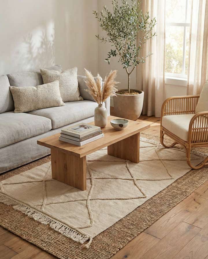 3' 6 x 4' 10 Hand Knotted Moroccan Wool Rug