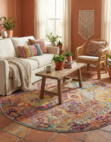 6' x 6' Washable El Paso Round Rug