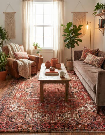 Rust Red Boutique Square Rug