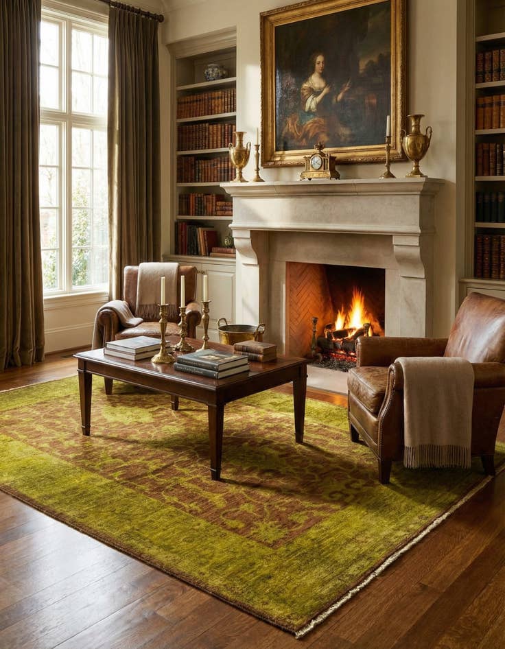 Detail image of  3' 4 x 5'  Hand Knotted Peshawar Ziegler Oriental Rug