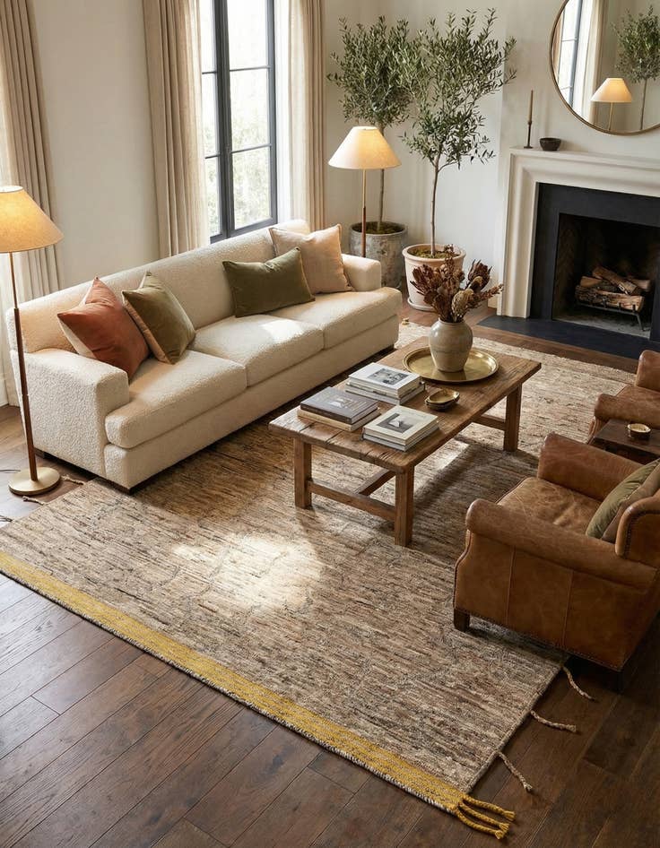 Detail image of 8' 3 x 9' 10  Hand Knotted Moroccan Wool Rug