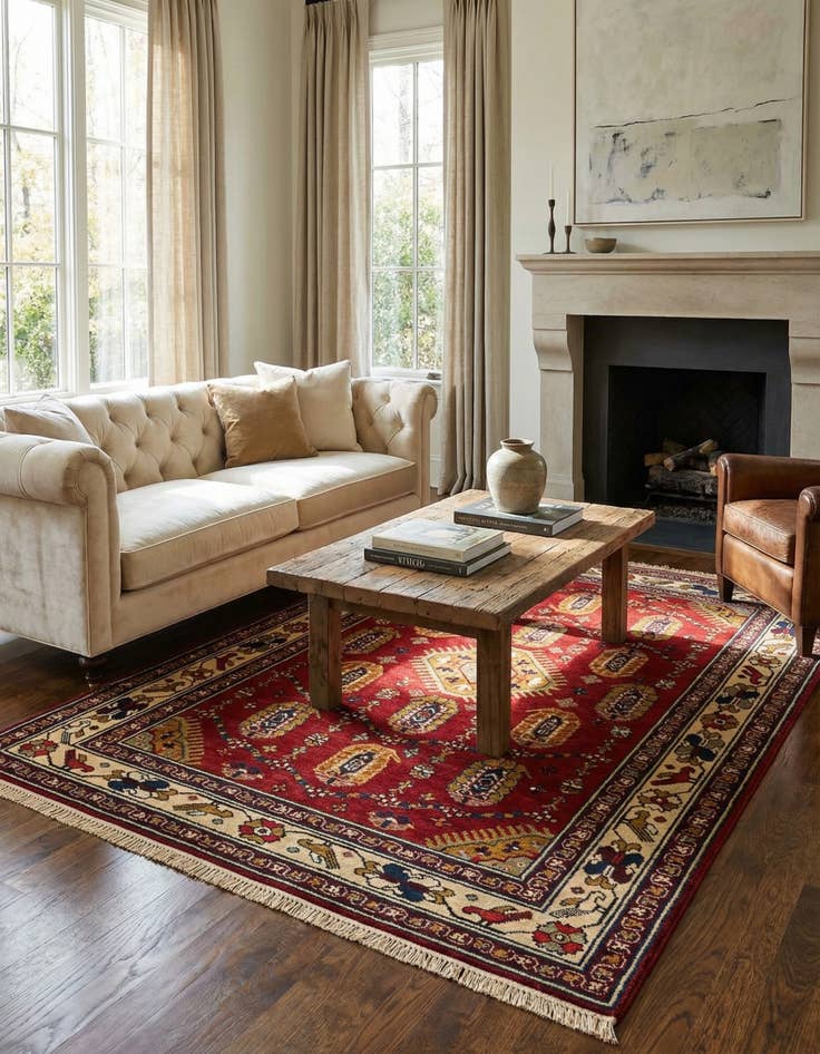 Detail image of 3' 4 x 4' 9 Kazak Rug