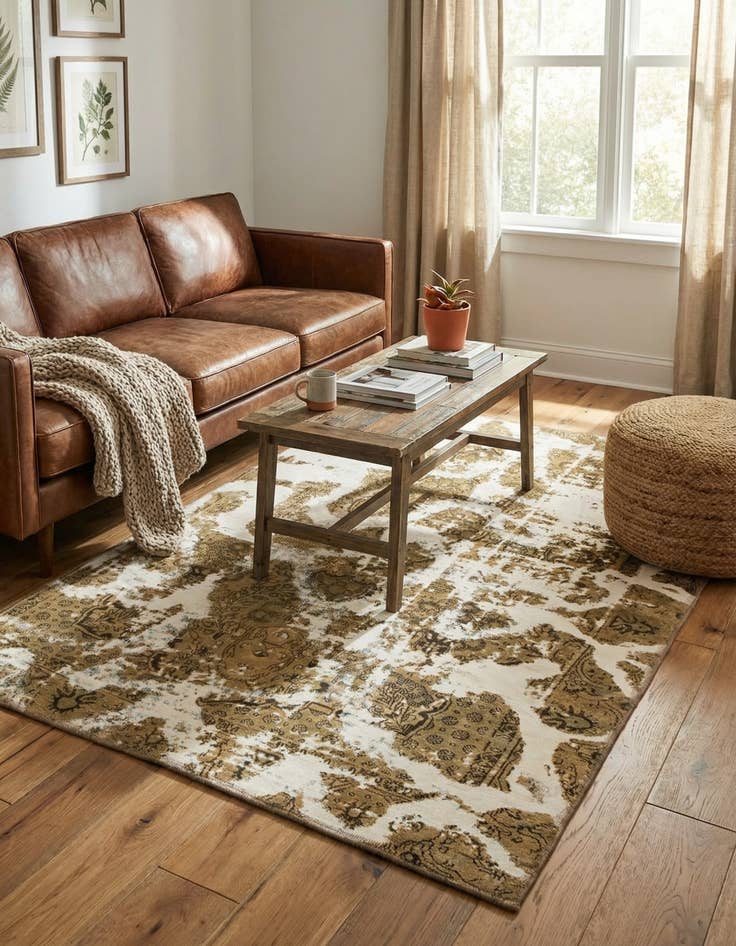 Detail image of 4' x 6' 2  Hand Knotted Ultra Vintage Persian Wool Rug