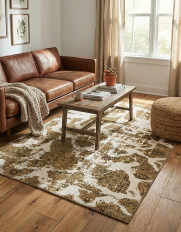 4' x 6' 2 Hand Knotted Ultra Vintage Persian Wool Rug
