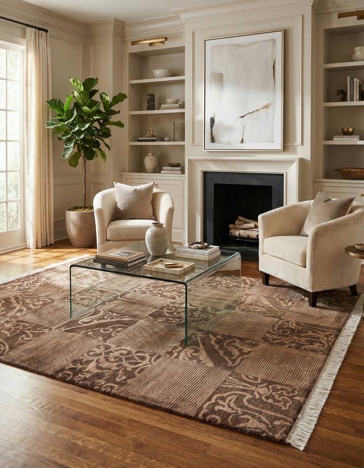 Detail image of 5' 1 x 6' 9  Hand Knotted Darya Wool Rug