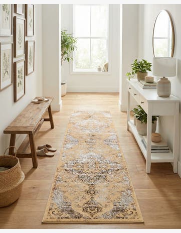 Yellow Highbury Runner Rug