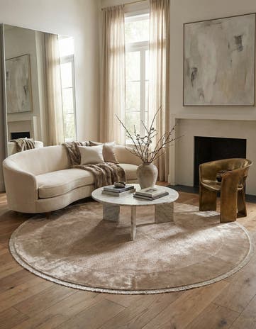 6' 6 x 6' 6 Hand Knotted Darya Wool Round Rug