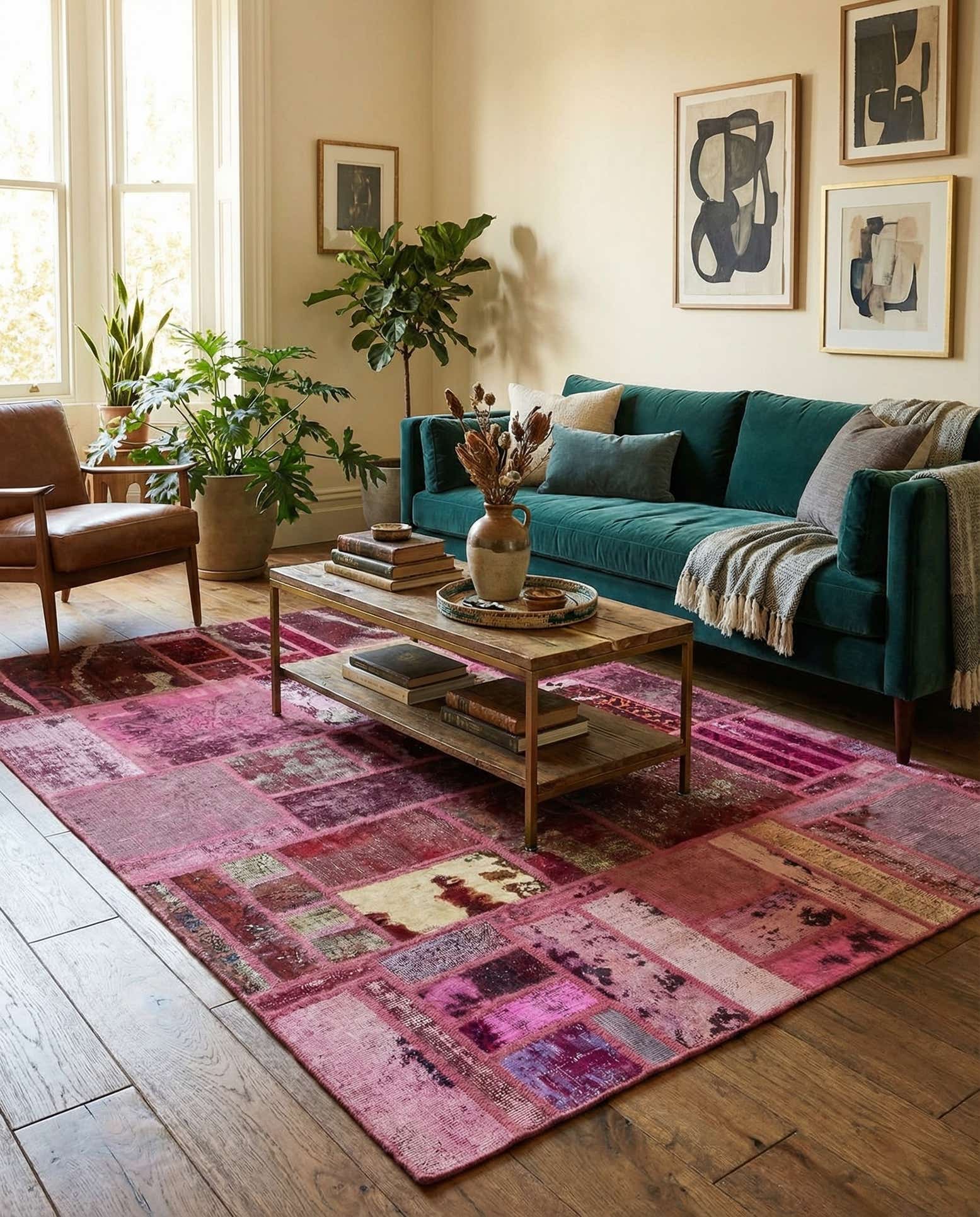 5' 10 x 7' 8 Hand Knotted Ultra Vintage Persian Wool Rug