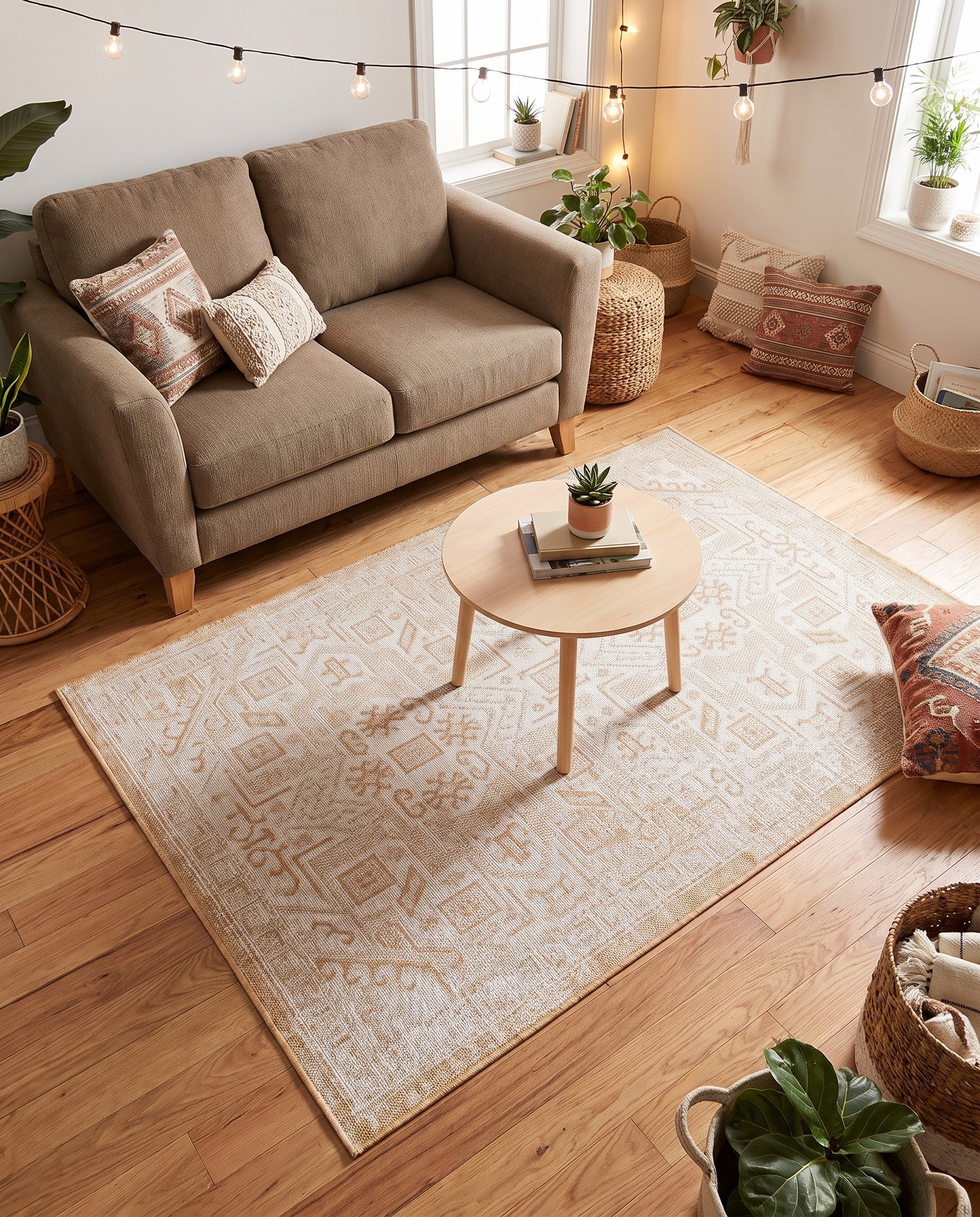 4' x 6' Easy-Clean Aztec Indoor / Outdoor Rug