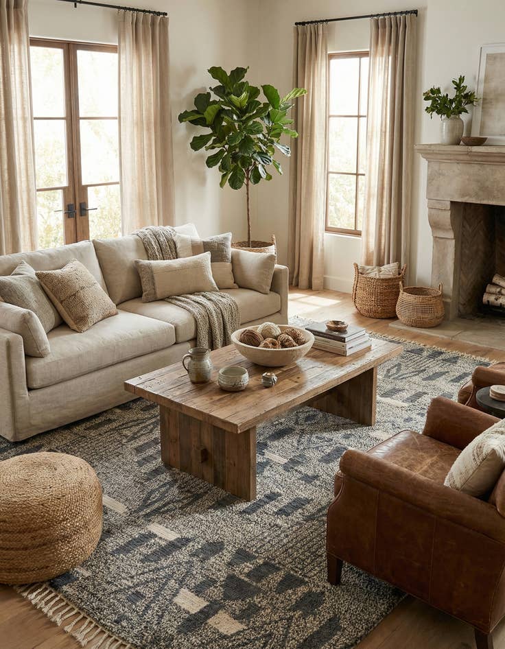 Detail image of 8' 1 x 10' 6  Hand Knotted Moroccan Wool Rug