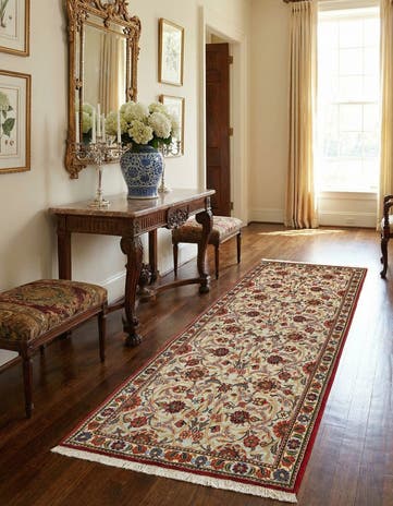 2' 7 x 6' 6 Hand Knotted Qom Persian Runner Rug