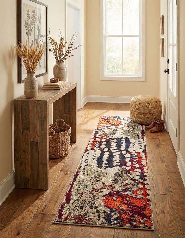 Detail image of 2' 7 x 10'  Washable Haerfest Runner Rug
