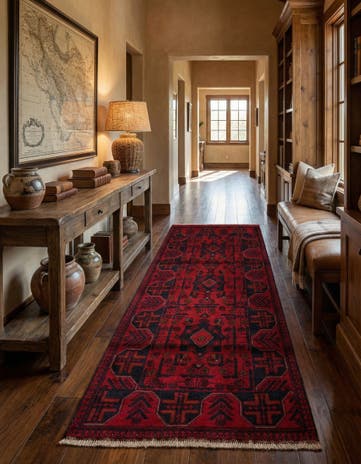 2' 8 x 6' 5 Hand Knotted Khal Mohammadi Wool Runner Rug
