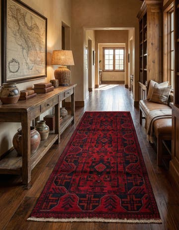 2' 8 x 6' 5 Hand Knotted Khal Mohammadi Wool Runner Rug