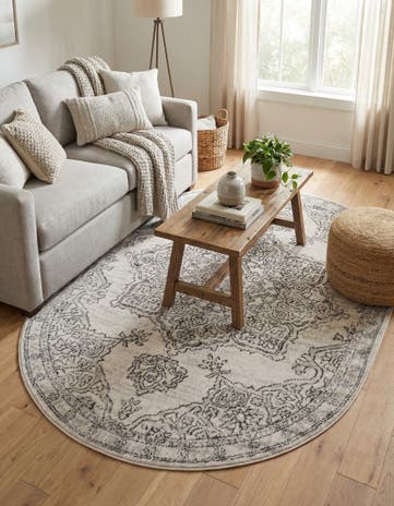 Ivory Nyla Oval Rug