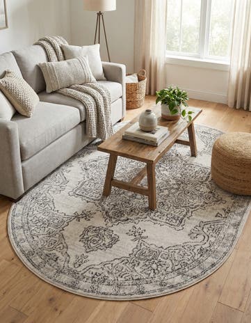 Ivory Nyla Oval Rug