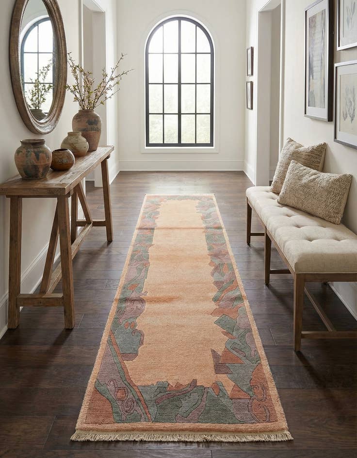 Detail image of 2' 7 x 10' 10  Hand Knotted Tibet Wool Runner Rug