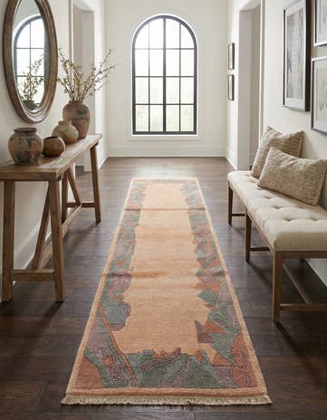 2' 7 x 10' 10 Hand Knotted Tibet Wool Runner Rug