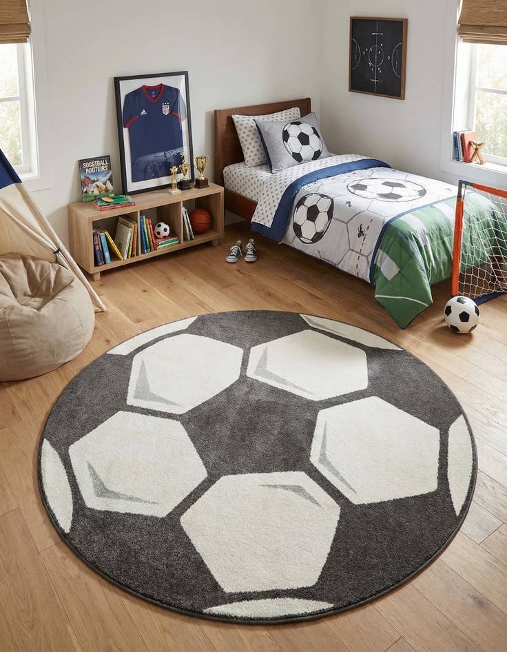 Detail image of 7' x 7' Whimsy Kids Round Rug