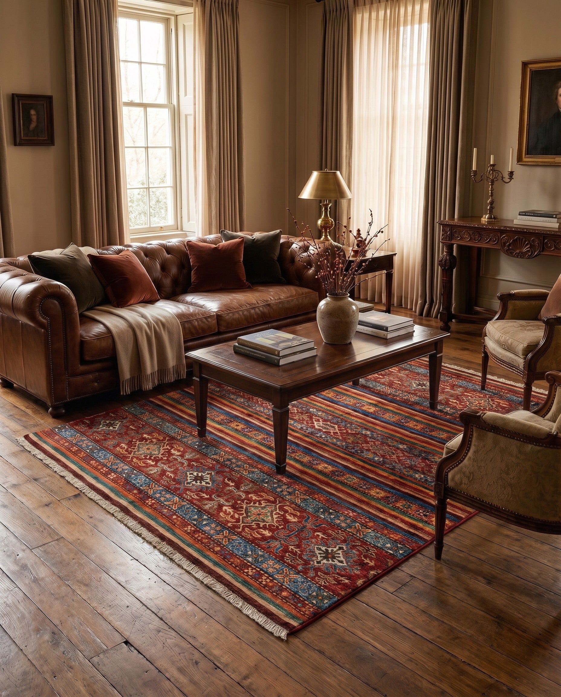 4' 11 x 6' 4 Torkman Wool Rug