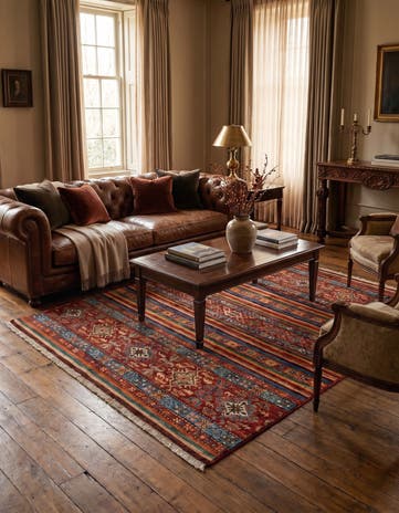 4' 11 x 6' 4 Torkman Wool Rug