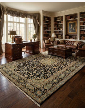 7' 10 x 11' 9 Kashan Wool Rug